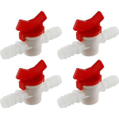 Stück Kugelhähne mit Widerhaken, 12-mm-Kugelhähne für Tropfbewässerung, Durchflussregelventil mit Absperrschalter, Kugelhahn (1/3)