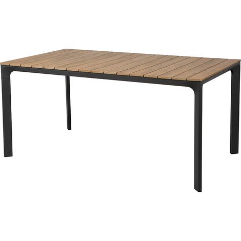 Tavolo da esterno in alluminio e polywood 160x90cm grigio Enna (1/5)