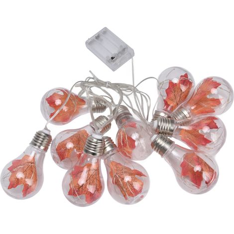 10 LED-Lichterketten in Ahornblattform für Halloween, 4 m lang, für Partys, Haus- und Gartendekoration (1/5)