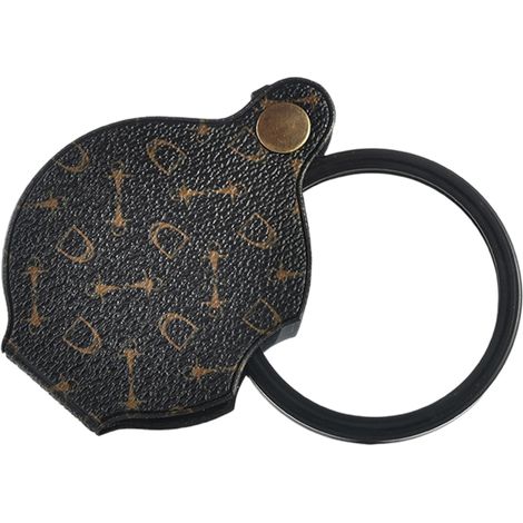 Loupe De Poche - 15x - Pliaible Avec Etui En Cuir Synthétique - Pour Lecture Bureau Loisirs - 2 Pièces (1/5)