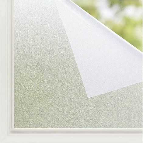 royaluxe -Film Fenetre Anti Regard Film Occultant Fenêtre Film Electrostatique Vitre Film pour Vitre Anti UV Film Opaque Mate pour Salle de Bain Chambre Cuisine 20x200 CM (1/5)