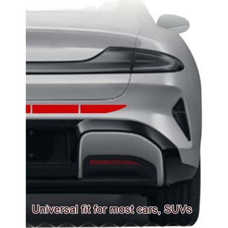 Autocollant Réfléchissant - Universel Pour Portière Pare-Chocs Coffre - Rouge - 5 Pièces (1/5)