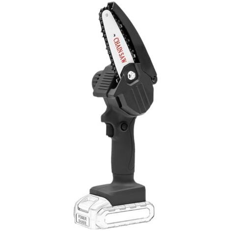 QORVA-Mini Tronconneuse à Batterie, 6 Pouces Tronçonneuse Électrique sans Fil Portable Batterie Rechargeable pour Branches et Jardin, Coupe du Bois