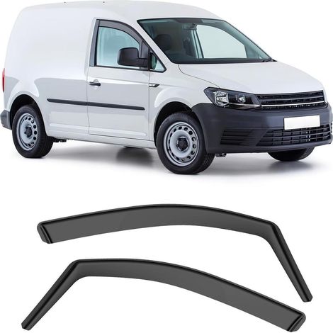 Windabweiser für VW Caddy 2005-2018, Regenabweiser vorne, 2 Stück, schwarz (1/5)