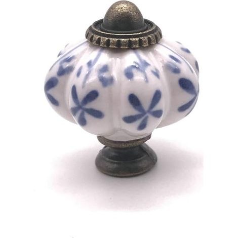Tirador de cerámica y zinc estilo calabaza de 34 mm para puertas de armarios de cocina, cajones y muebles de moda.