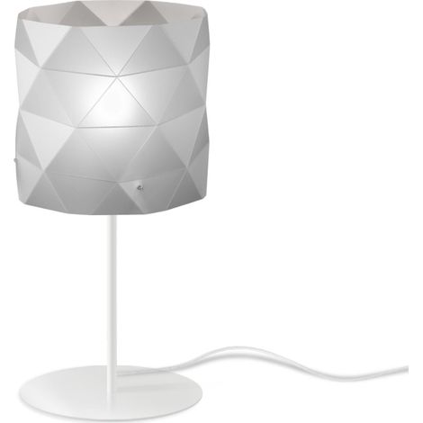 Lampada Da Scrivania Moderna Prisma Polilux ® Argento E Metallo 1 Luce E27 (1/2)
