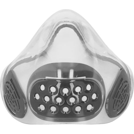Antibeschlagfreie, transparente Polycarbonat-Gesichtsmaske mit Spritzfilter und Atemschutzvisier für Lehrer und Erwachsene (grau) (1/5)