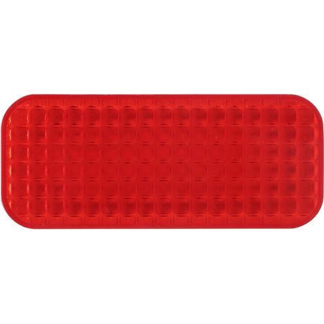 Adhésif Réfléchissant Rectangulaire Rouge Protection Sécurité Automobile Moto ABS 9.5x4cm (1/5)