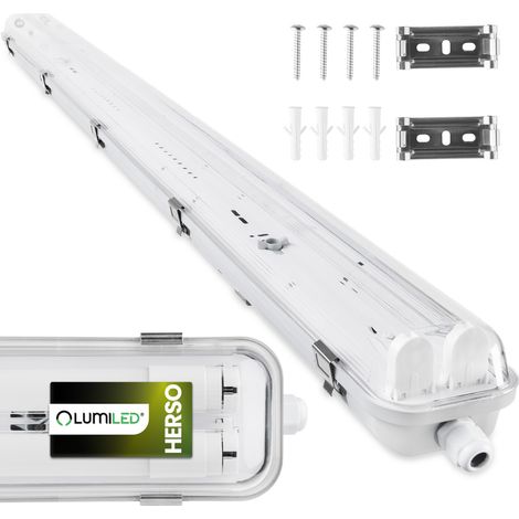 Luminaire hermétique LED étanche à la poussière 120 cm 2 x T8 G13 IP65 Lumiled