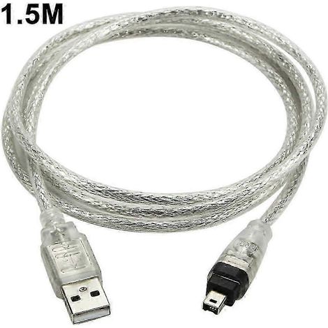 Câble adaptateur USB mâle vers mini 4 broches, compatible uniquement avec les périphériques compatibles avec ce type d'adaptateur. (1/5)