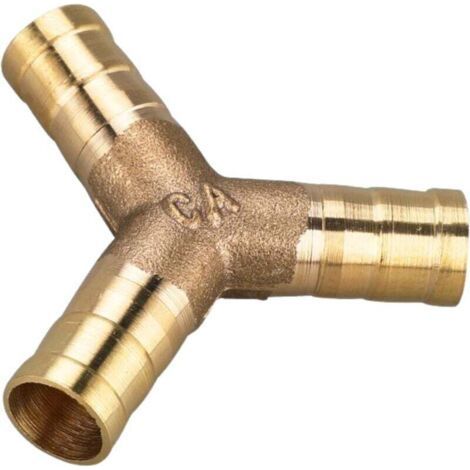 1pcs 10mm 3 Way Pneumatic Y Hose Connector Pipe Fitting Hose Fittings Brass (1/4)