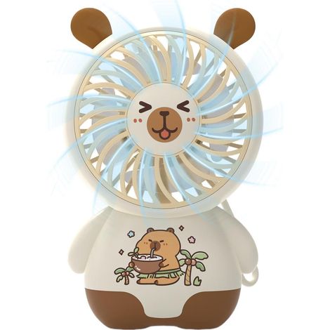Ventilateur Personnel Appareil de refroidissement mignon et léger Ventilateur À Main Rechargeable Idéal Pour En Plein Air Voyage Voiture Plage Trajets Quotidiens Bureau Travail Adultes (1/5)