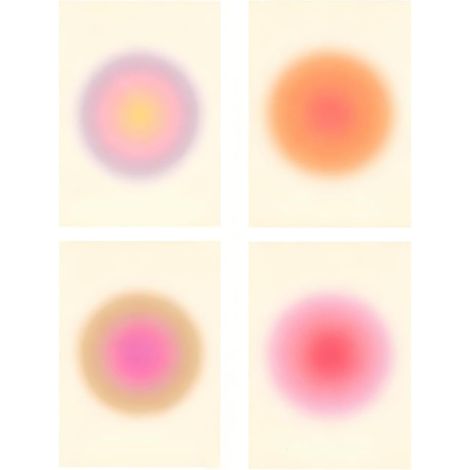 Lot de 4 Affiches Murales Aura 20x25cm Décoration Chambre Esthétique - Poster Mind Body Soul Art Abstrait Coloré pour Salon Bureau - Impressions sur Toile Zen Moderne Sans Cadre Idée Cadeau Femme (1/5)
