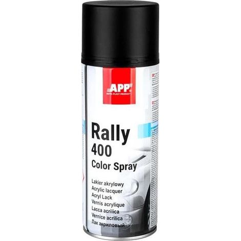 Bombe de peinture - Noir - Mat - Acrylique - Carrosserie - APP - Rally 400 - 400ml