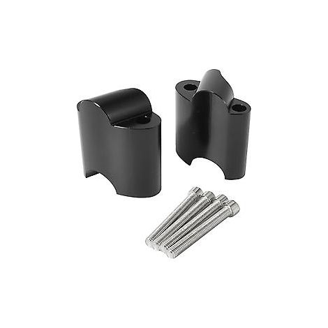 2 Stück Lenkererhöhungs-Montageklemmen Motorradteile Höherlegungsadapter für Harley XL 1200X Forty-Eight 2010-2017 (Schwarz)