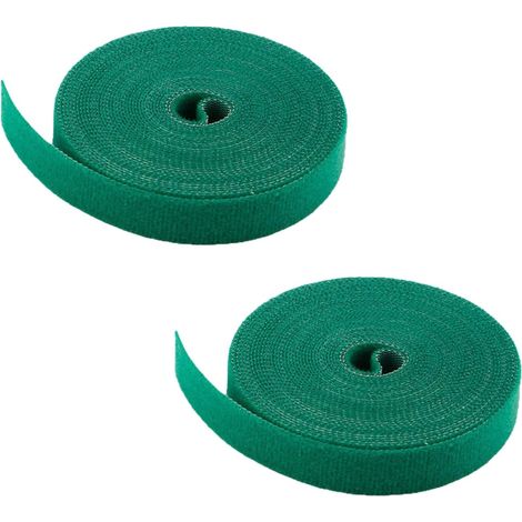 Attaches de Jardin pour Plantes 10m x 10mm, Bande de Fixation Réutilisable en Nylon Vert, Liens Tuteurs Souples pour Tomates et Plantes Grimpantes, Serre-Câbles Auto-Agrippants (1/5)