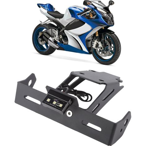 Support de plaque d'immatriculation moto avec éclairage - compatible avec SUZUKI GSXS 1000 2022+ (1/5)