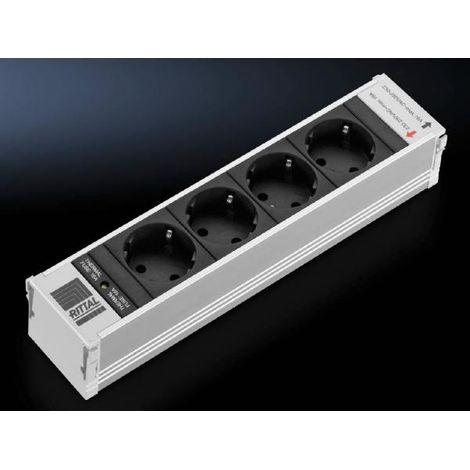 Rittal PSM modulo di prese multipresa nero e grigio 4 uscite