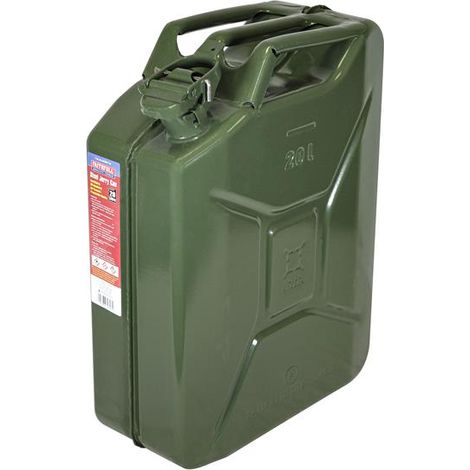 Faithfull 20 Litre Steel Jerry Can Green UN Group II Certified
