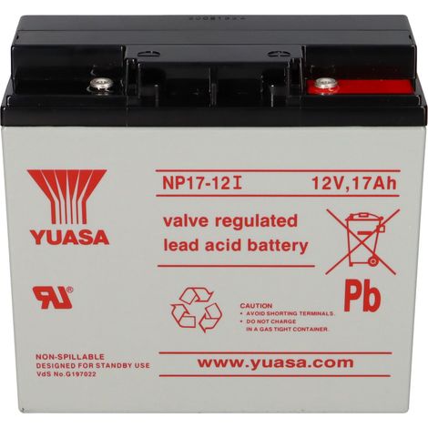 Yuasa Blei-Akku NP17-12I Pb 12V 17Ah VdS, M5 Innengewinde (1/5)