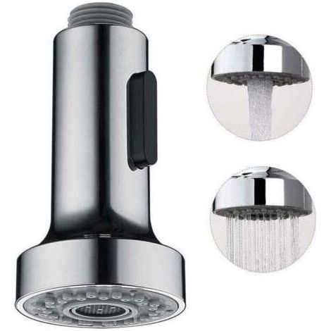 Douchette pour Robinet Cuisine Douchette 2 Modes Tête Robinet Cuisine Douchette Remplacement Douchette pour Rétractable Mitigeur Cuisine,Chromé,G1/2"