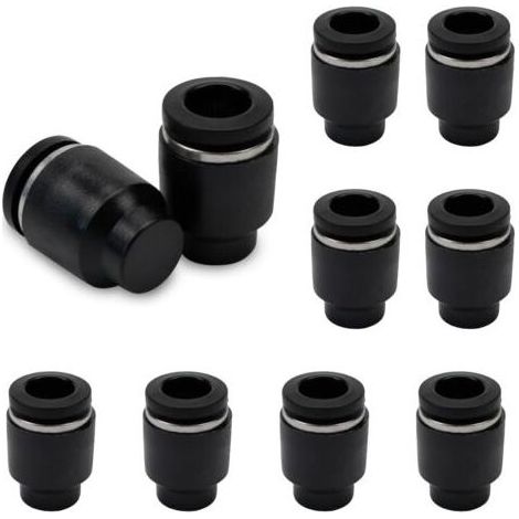 10 pièces 12mm Tuyau OD Raccord pneumatique à emboîtement Capuchon Raccord (PPF12) (1/4)