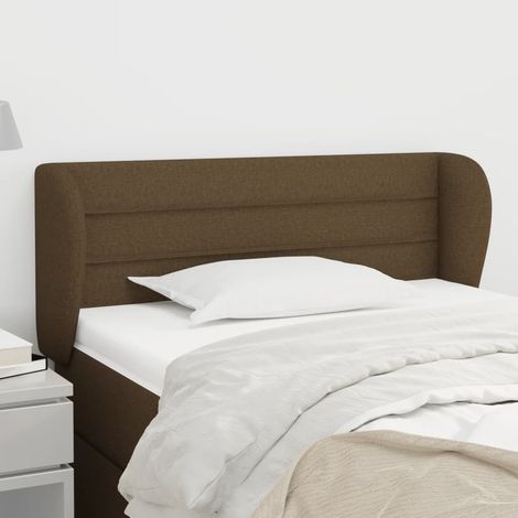 Kopfteil mit Ohren Dunkelbraun 103x23x78/88 cm Stoff (1/5)
