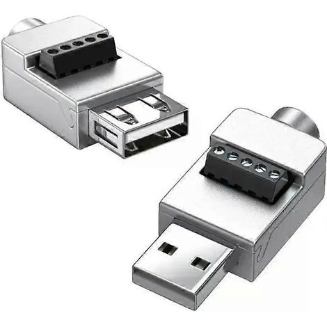 USB-Anschlussblockadapter, USB 20 Steckermodul, lötfreie Schraube, Ersatz für Ladekabel (1/4)