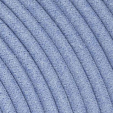 Fil Électrique Tissu Bleu 3x0,75mm² - Câble Électrique Textile de Qualité