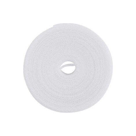 Reusable and versatile cable ties for cable management, 5m x 1.2cm, white (1/4)