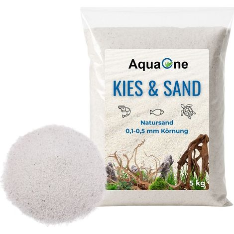 5 kg Weißer Aquariensand (0,1-0,5 mm) – Premium Bodengrund für Aquarien