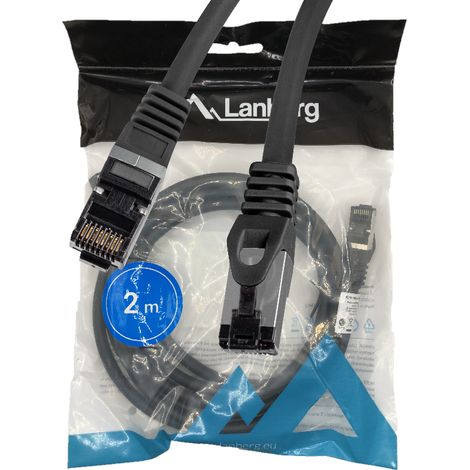 Cavo LAN internet RJ45 patchcord Cat.8.1 sftp nero 2m (1/5)