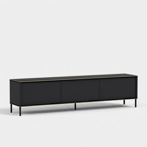 Mueble TV moderno con estantes 180 cm Imaj - Antracita (1/4)