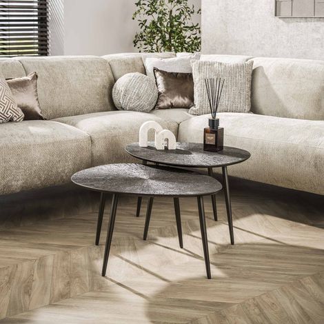 Couchtisch-Set Juno Dark Bronze Metal 2er-Set