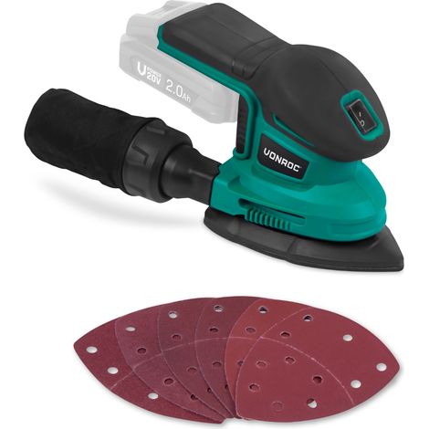 Ponceuse delta multifonction sans fil 20V – Sans batterie, ni chargeur – 6 feuilles abrasives incluses (1/5)