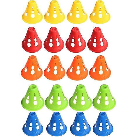 20 cônes mini patineur en plastique, cônes de circulation pour entraînement sportif, marqueurs d'agilité pour football, patinage et soccer (1/3)