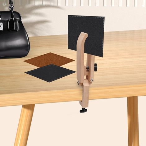Leather Craft Hand Table Stitching Sewing Lacing Pony Horse Wooden Clamp Tool (1/5)