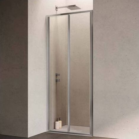 PORTA DOCCIA A SOFFIETTO CRISTALLO 6 MM HEXA Misura: cm 77-81 P.Cromo V.Trasparente