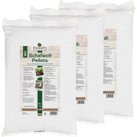 HaGaFe Bio Schafwoll Pellets organischer Universaldünger 30 kg (3 x 10 kg) (1/5)