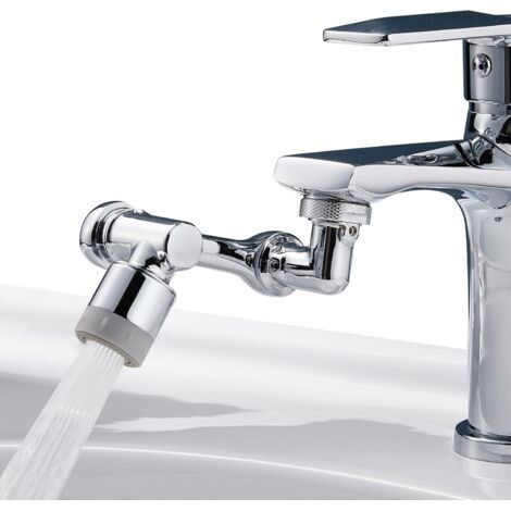 Robinet à Rallonge Rotatif Multifonctionnel, 1080°Extension Robinet en Laiton, Economiseur D'eau pour Adaptateur Robinet, Tete de Robinet Ajustable (1/5)