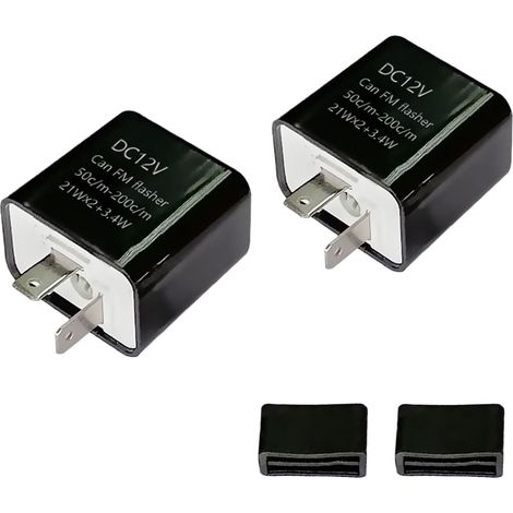 Centrale pour Clignotants Moto,2Pin Clignotant Relais,Relais Clignotant Réglable, DC12V Centrale Clignotante,Avec Engrenage Réglable,pour Clignotant Moto LED-Boîtier Lgnifuge (1/5)