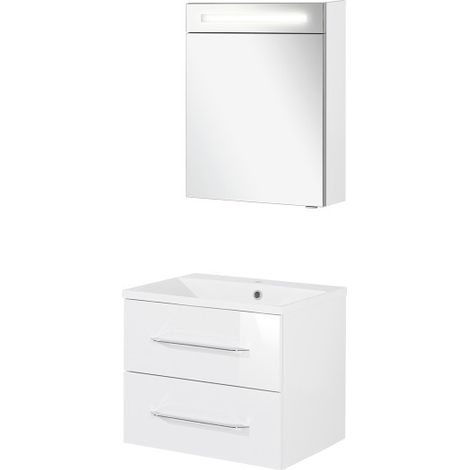 Fackelmann B.clever Badmöbel Set 3-teilig, 60 cm, Weiß-09813 (1/5)