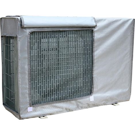 Housse imperméable pour unité extérieure de climatiseur anti-poussière et anti-neige XL 90x40x70cm Gris argent (1/5)