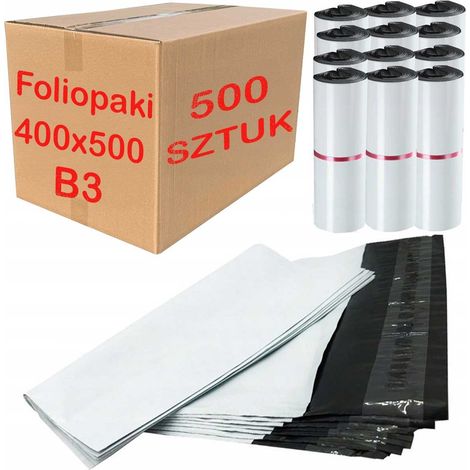 Kurier-Poly-Versandtaschen Weiß B3 400x500mm - 500 Stück.