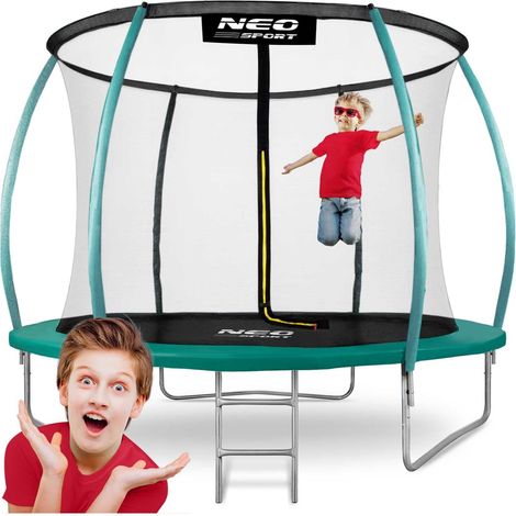 Trampolino profilato per il giardino 10ft/312cm con rete di sicurezza interna Neo-Sport
