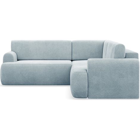 Selsey Kaveo - Ecksofa, Hellblau, 245 cm universell mit Eckelement (1/5)