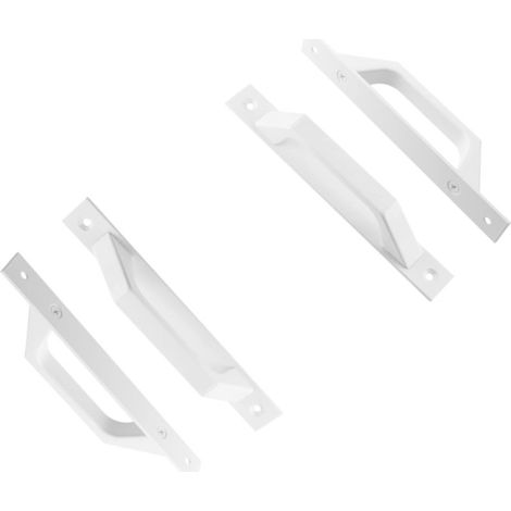 Set mit 4 Metall-Schubladengriffen, ideal für Schränke, Kleiderschränke, Schubladen oder Möbeltüren, Garage, weiß (1/5)
