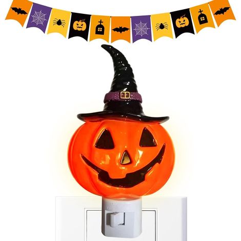 Veilleuse De Nuit Halloween Lanterne Décorative À Brancher