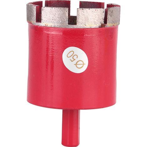 Scie-cloche diamant pour porcelaine, granit, marbre, grès cérame, carrelage, ardoise (diamètre 50 mm) (1/4)
