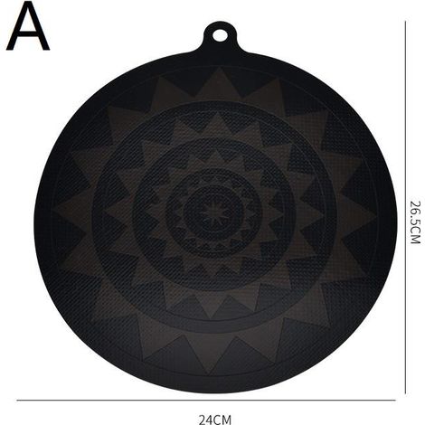 Filiyano-Tapis de protection rond en silicone thermochromique à induction antidérapant A (1/5)